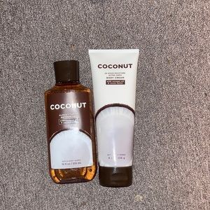 Coconut: shower gel and body cream